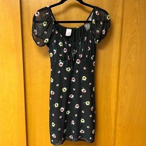 No boundaries black floral dress.